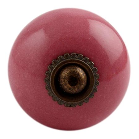 Dark Pink Antique Fitting Ceramic Cabinet Knob